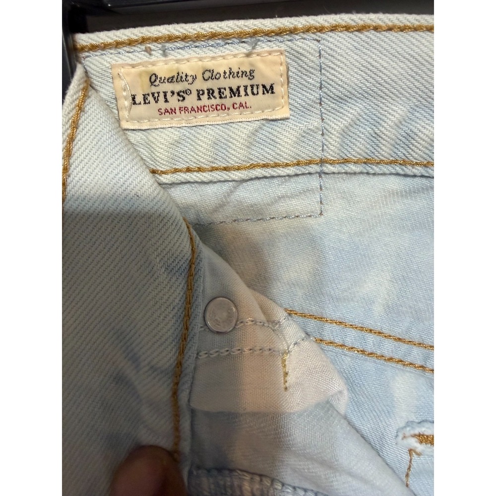 Levi's Premium Wedgie Straight Jeans Women's Size 24 Light Wash Water Less Denim - Picture 8 of 11